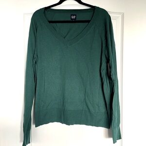 Green GAP V Neck layering sweater Size XL Tall